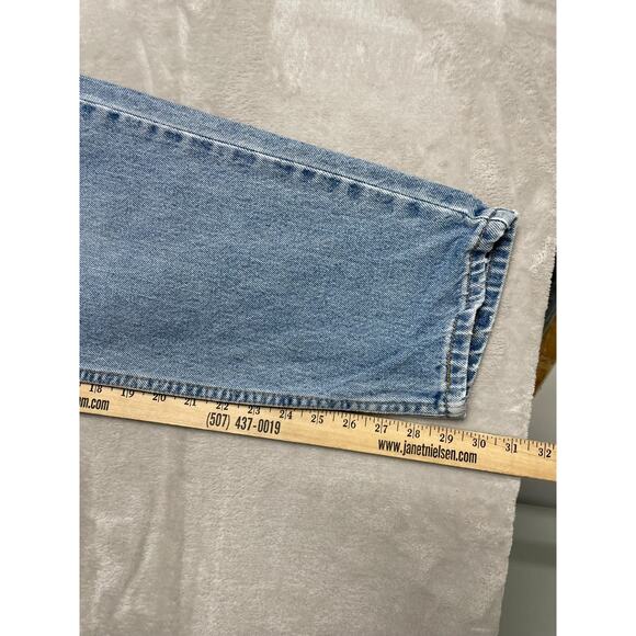 VTG LEVIS 550 Women’s Relaxed Fit Tapered Jeans Sz 14 Reg M Light Wash Made USA - Picture 10 of 12
